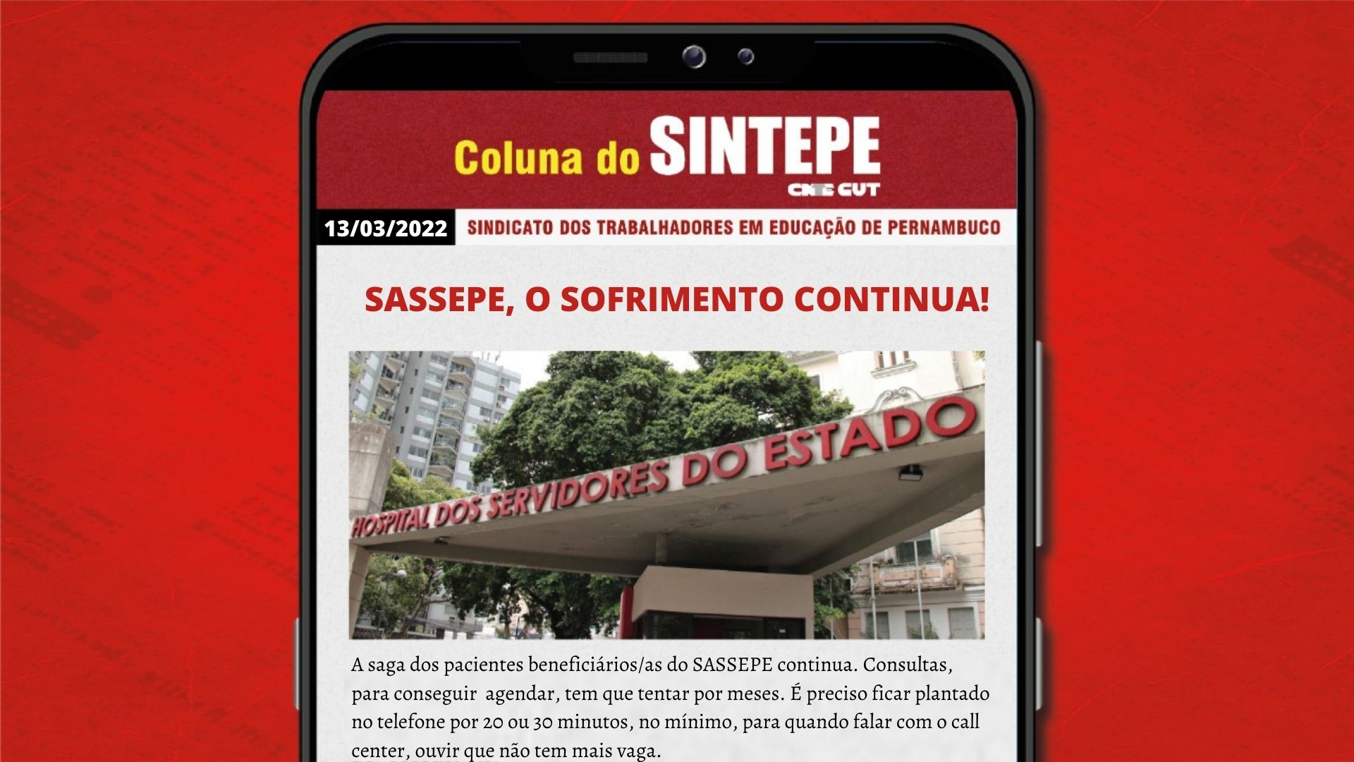 SASSEPE, o sofrimento continua!